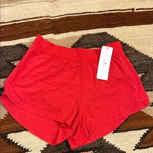 CRZ YOGA Women's Vibrant Red Athletic Shorts